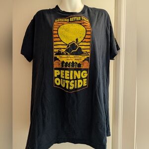 Grunt Style Navy Tee with Humourous Graphic. Xl. Preloved.